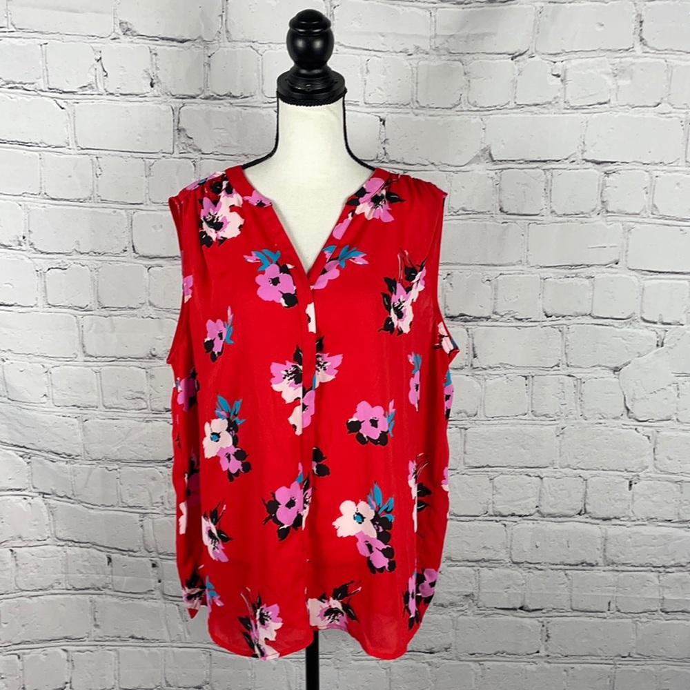 NWT Chelsea & Theodore Floral Blouse Top Sz 2XL